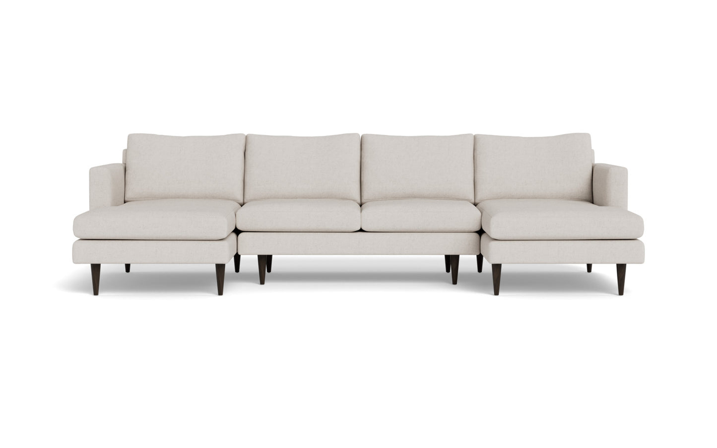 Wallace 126" Untufted Double Chaise U Sectional
