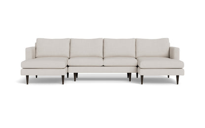 Wallace 126" Untufted Double Chaise U Sectional