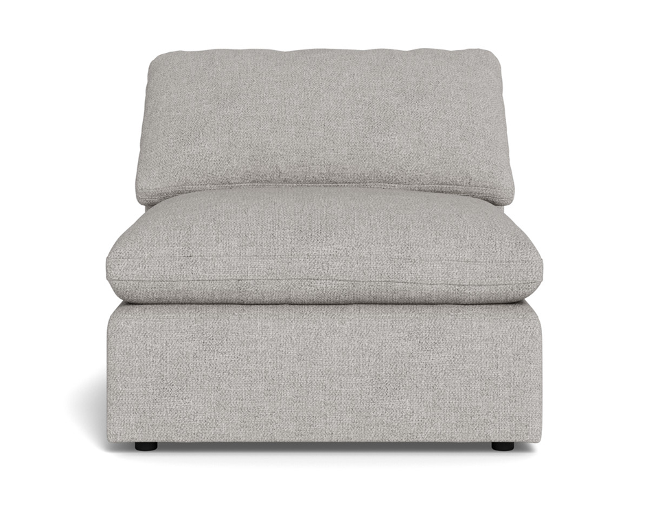 Fluffy Small Armless Chair - Camila Smoke