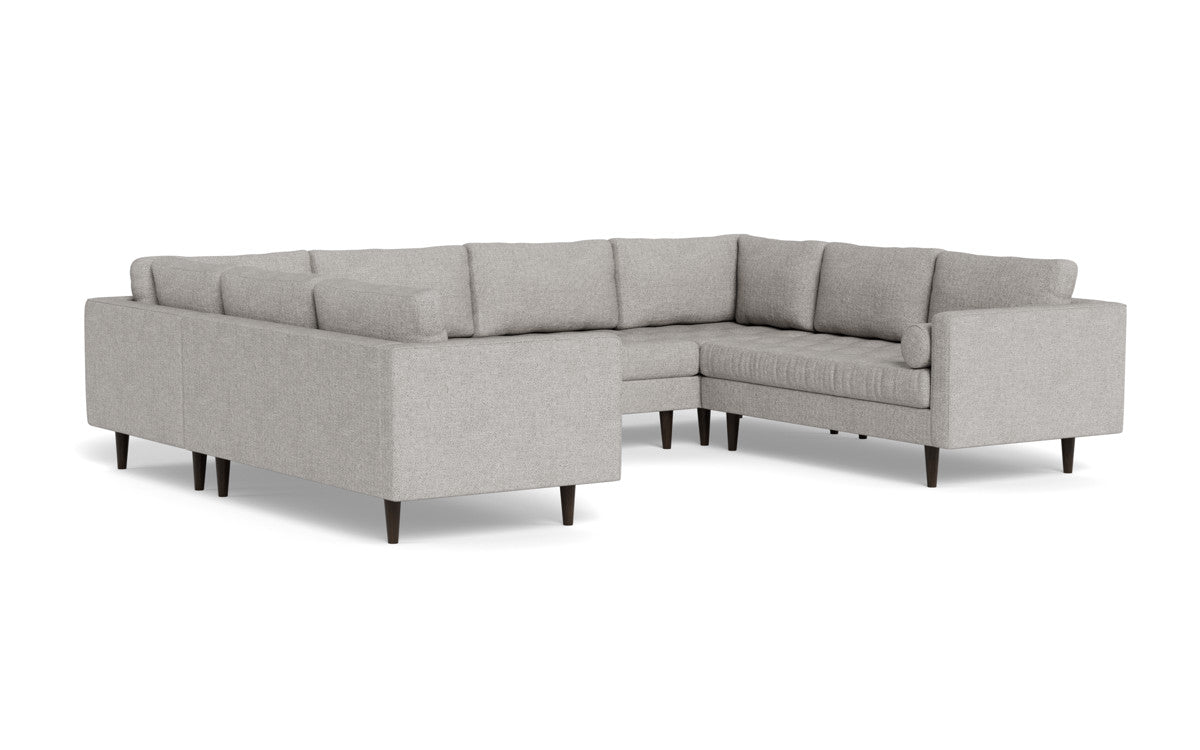 Ladybird 134" U Sectional - Camila Smoke