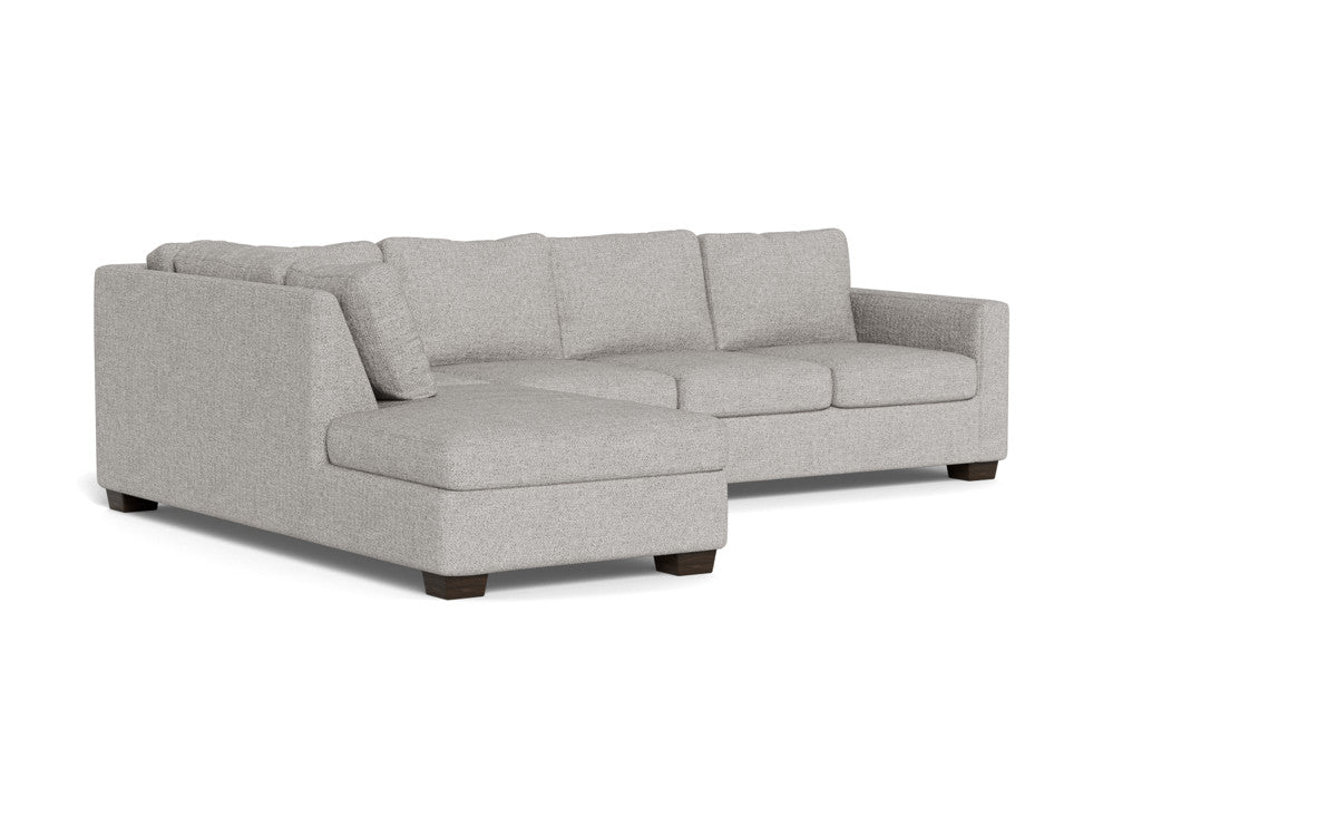 Track 121" Left Chaise Sectional - Camila Smoke