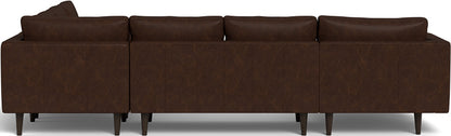 Ladybird 133" Leather Corner Sectionals w. Left Chaise - Cheyenne Arrowshaft