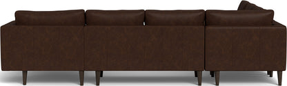 Ladybird 133" Leather Corner Sectionals w. Right Chaise - Cheyenne Arrowshaft