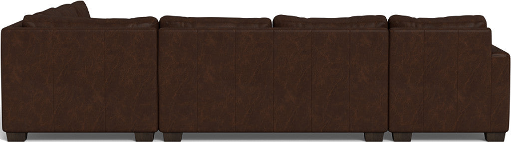 Track 141" Leather Corner Sectionals W. Full Sleeper & Left Chaise - Cheyenne Arrowshaft