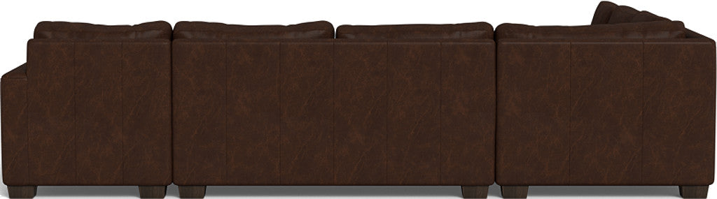 Track 141" Leather Corner Sectionals W. Full Sleeper & Right Chaise