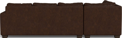 Track 121" Leather Left Chaise Sleeper Sectional - Cheyenne Arrowshaft