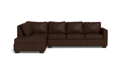 Track 121" Leather Left Chaise Sleeper Sectional - Cheyenne Arrowshaft