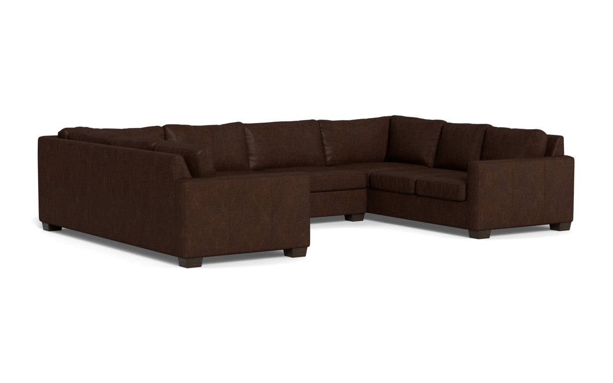 Track 141" Leather Corner Sofa U Sectional - Cheyenne Arrowshaft