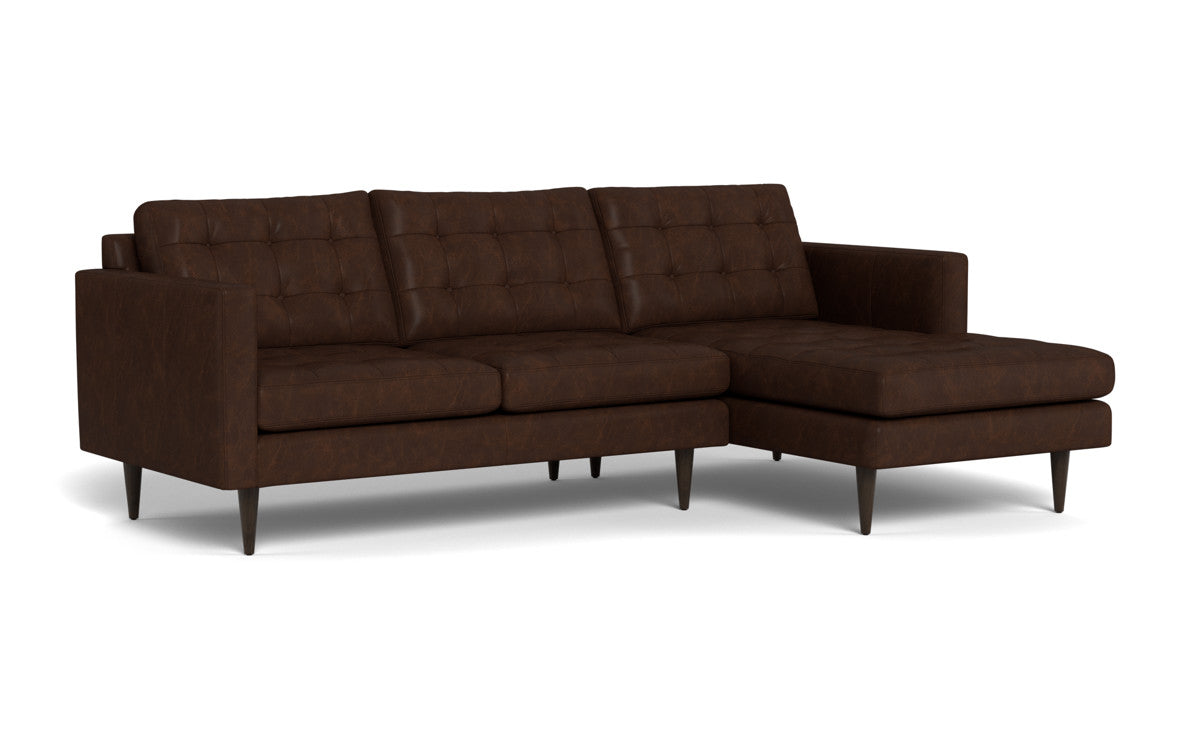 Wallace 98" Leather Right Chaise Sectional - Cheyenne Arrowshaft