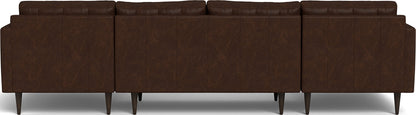 Wallace 126" Leather Double Chaise U Sectional - Cheyenne Arrowshaft