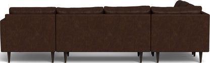 Wallace 131" Leather Untufted Corner Sectionals w. Right Chaise - Cheyenne Arrowshaft