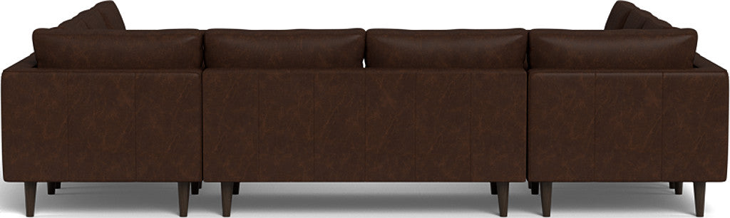 Ladybird 134" Leather U Sectional - Cheyenne Arrowshaft