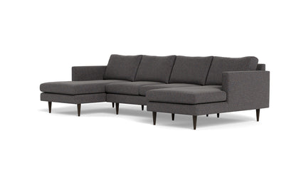 Wallace 126" Untufted Double Chaise U Sectional