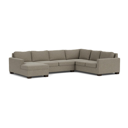 Track 141" Corner Sectionals W. Full Sleeper & Left Chaise - Cordova Mineral