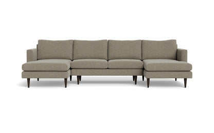 Wallace 126" Untufted Double Chaise U Sectional