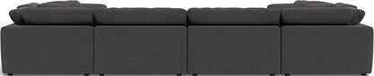 Fluffy 4 Corner U Sectional - Curious Charcoal