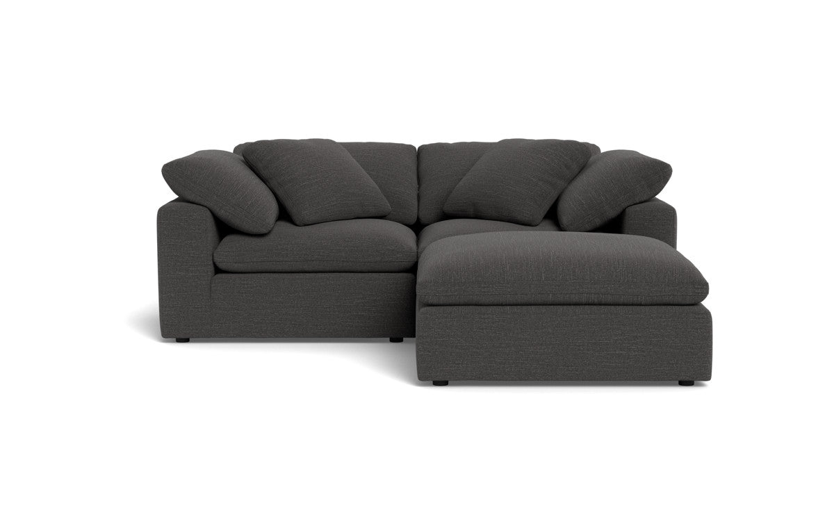 Fluffy 2 Piece Sofa w/Otto - Curious Charcoal