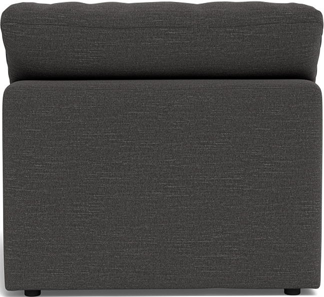 Fluffy Small Armless Chair - Curious Charcoal