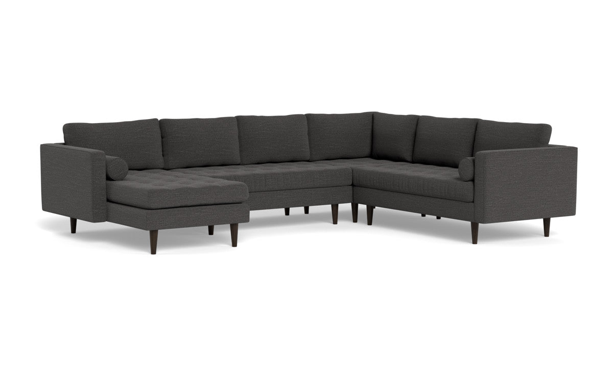 Ladybird 133" Corner Sectional with Left Chaise - Curious Charcoal