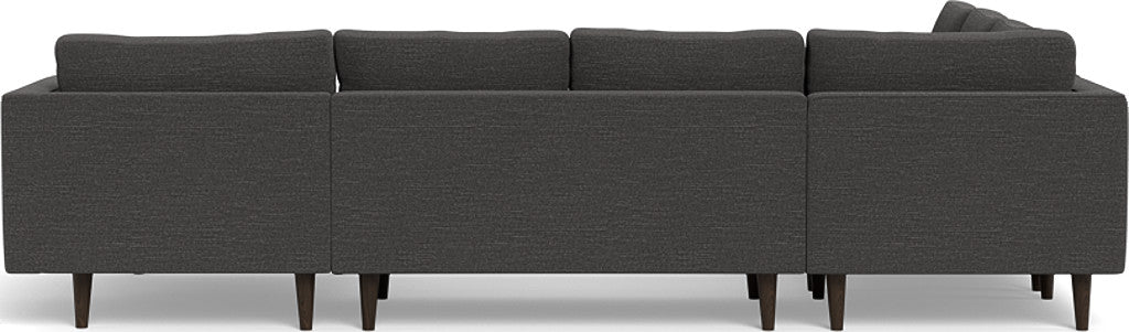 Ladybird 133" Corner Sectionals w. Right Chaise - Curious Charcoal