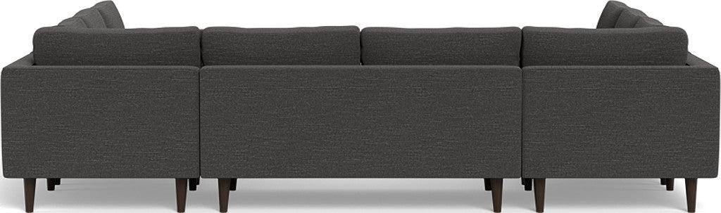 Ladybird 134" U Sectional - Curious Charcoal