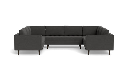 Ladybird 134" U Sectional - Curious Charcoal