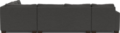 Track 141" Corner Sectionals W. Full Sleeper & Left Chaise - Curious Charcoal