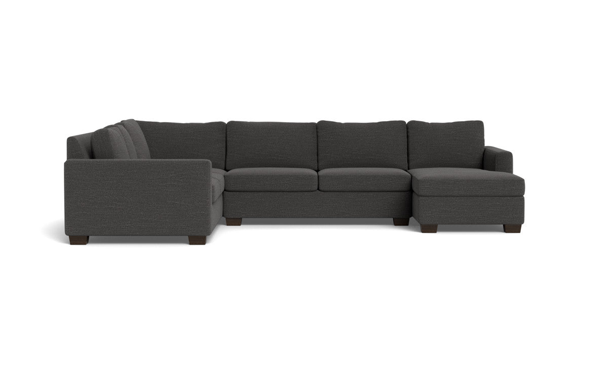 Track 141" Corner Sectionals w. Right Chaise - Curious Charcoal