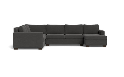 Track 141" Corner Sectionals w. Right Chaise - Curious Charcoal