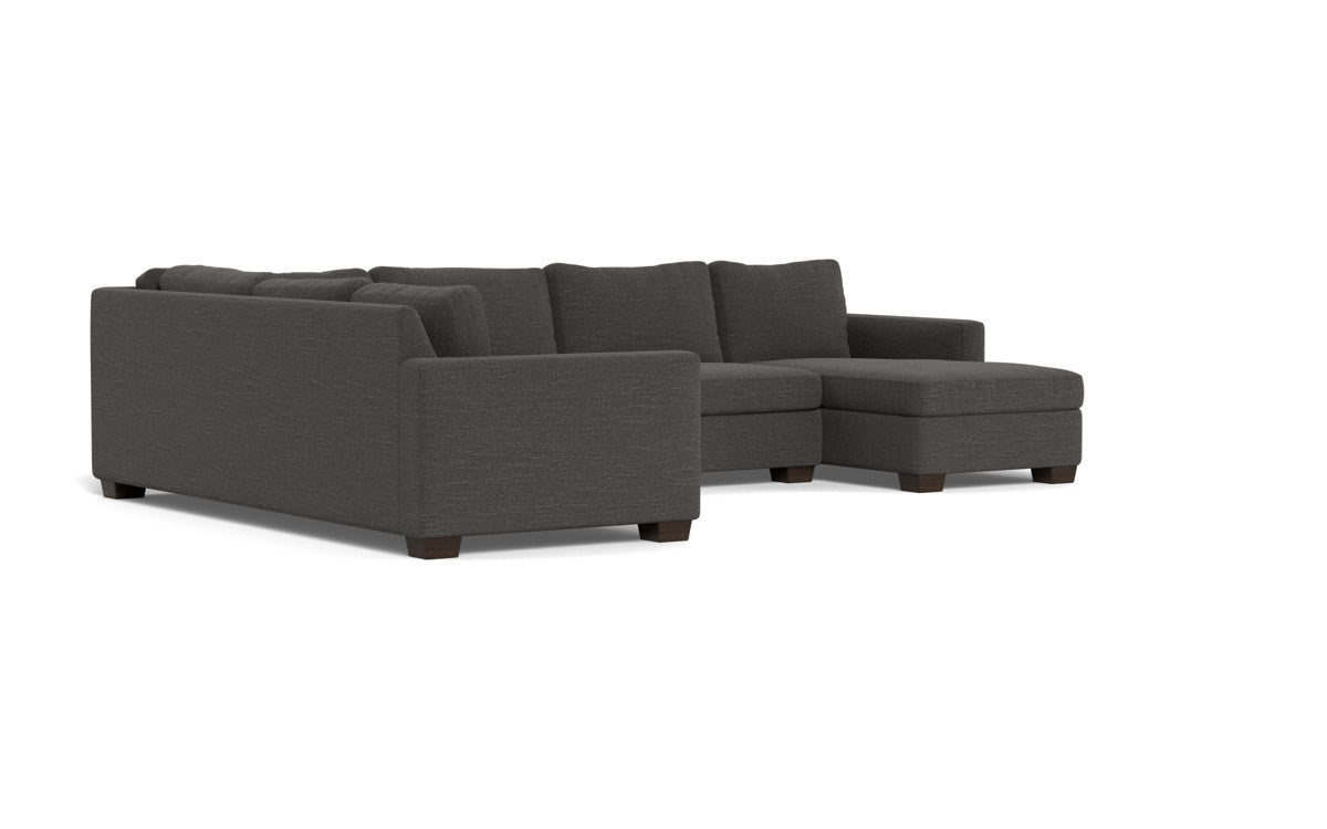 Track 141" Corner Sectionals w. Right Chaise - Curious Charcoal