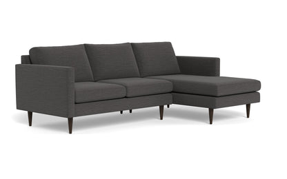 Wallace 98" Untufted Right Chaise Sectional - Curious Charcoal