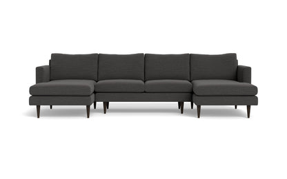 Wallace 126" Untufted Double Chaise U Sectional