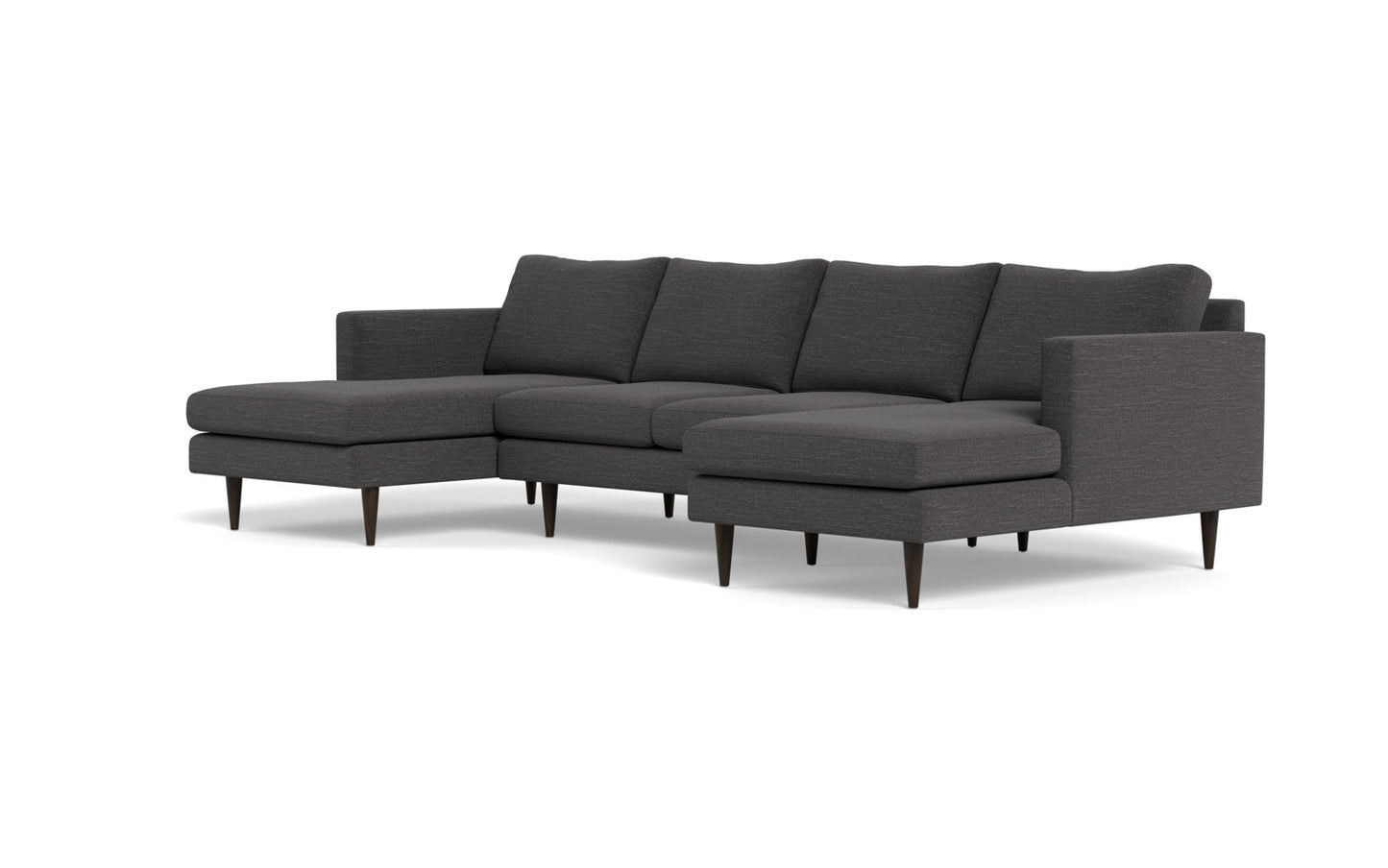 Wallace 126" Untufted Double Chaise U Sectional