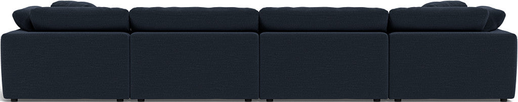 Fluffy 4 Piece Sectional W/Double Otto - Curious Eclipse