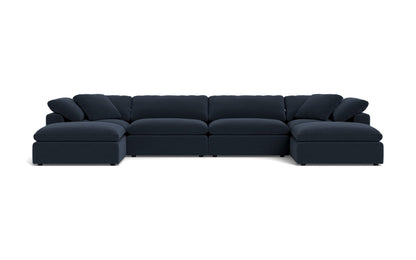 Fluffy 4 Piece Sectional W/Double Otto - Curious Eclipse