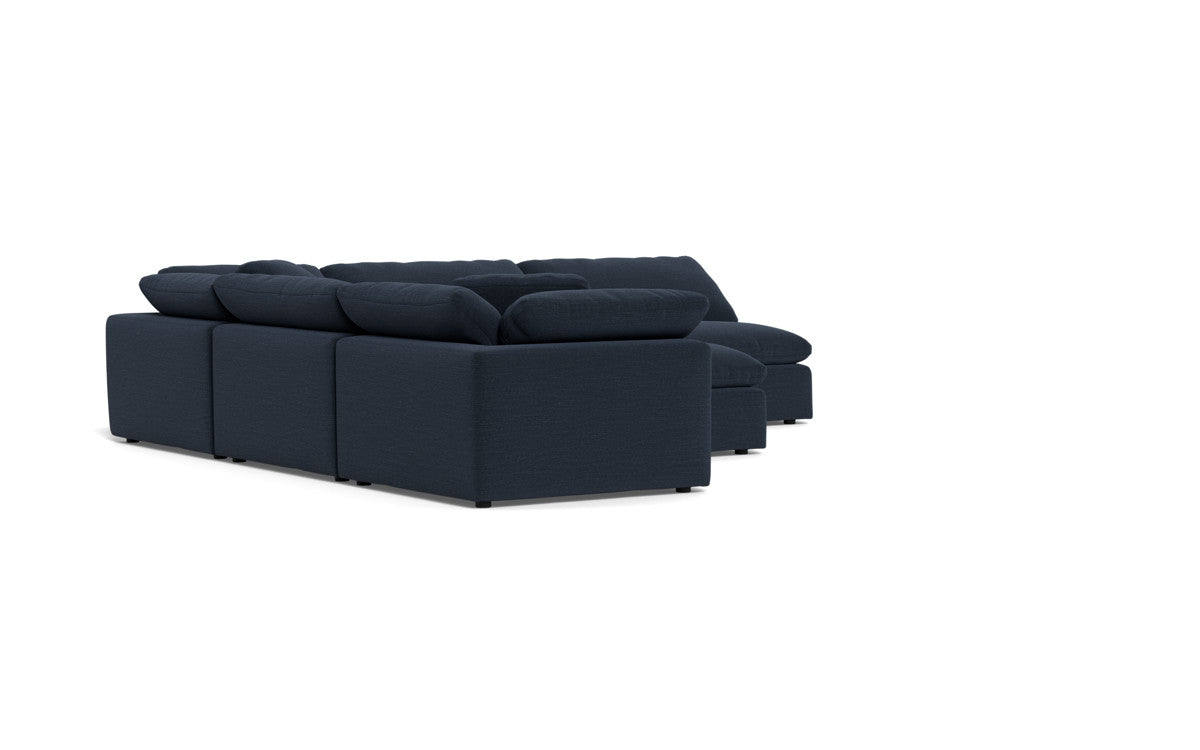 Fluffy 5 Piece Sectional W/Ottoman - Curious Eclipse