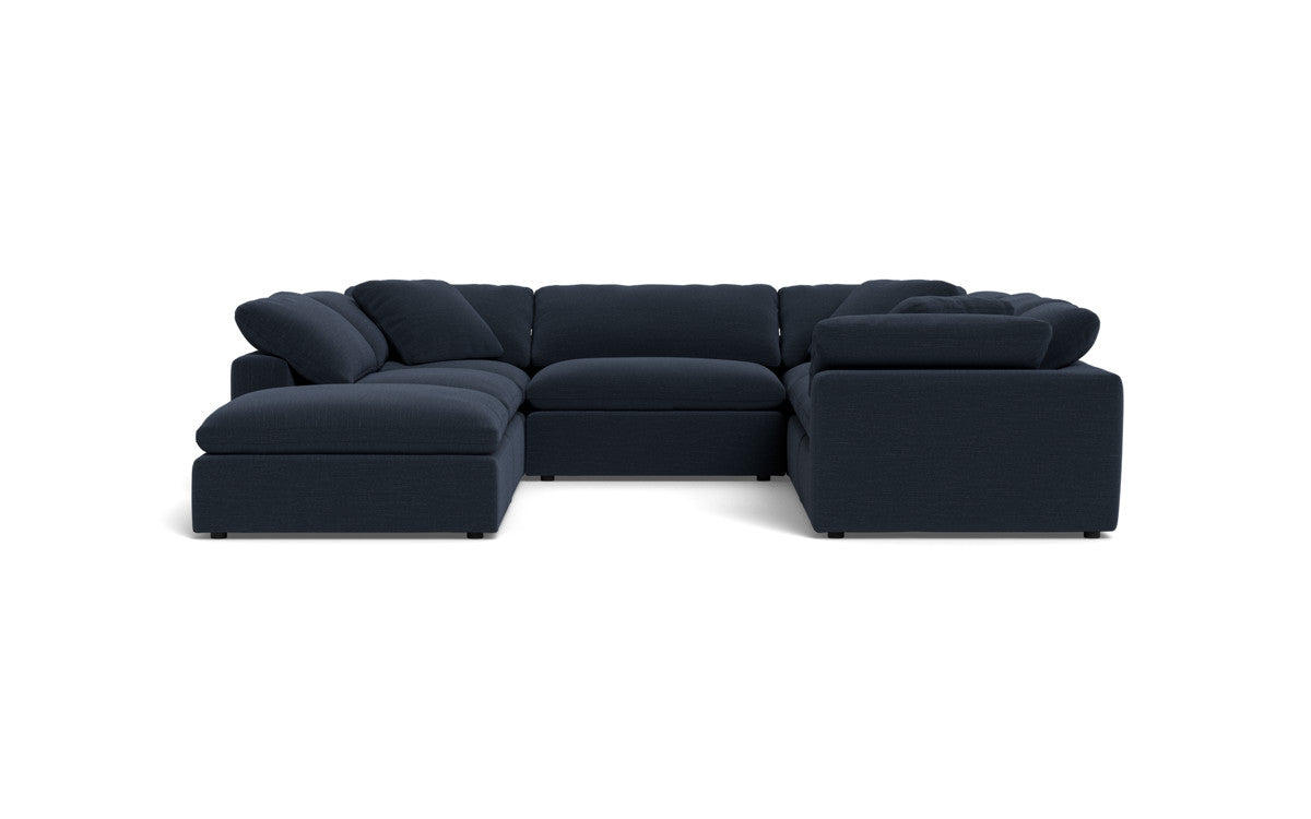 Fluffy 6 Piece Sectional W/Ottoman - Curious Eclipse