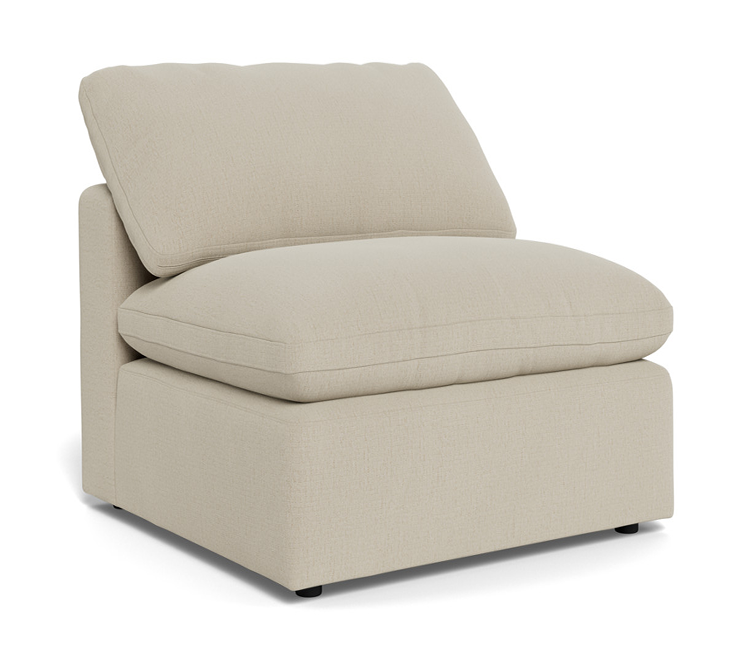 Fluffy Small Armless Chair - Curious Pearl