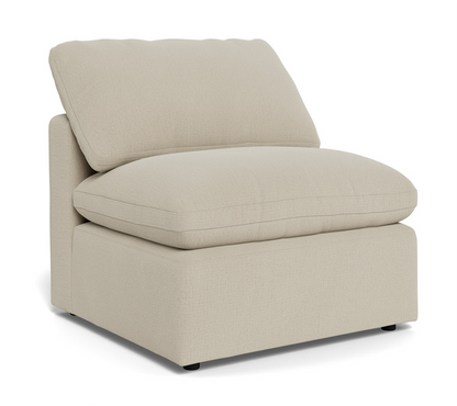 Fluffy Small Armless Chair - Curious Pearl
