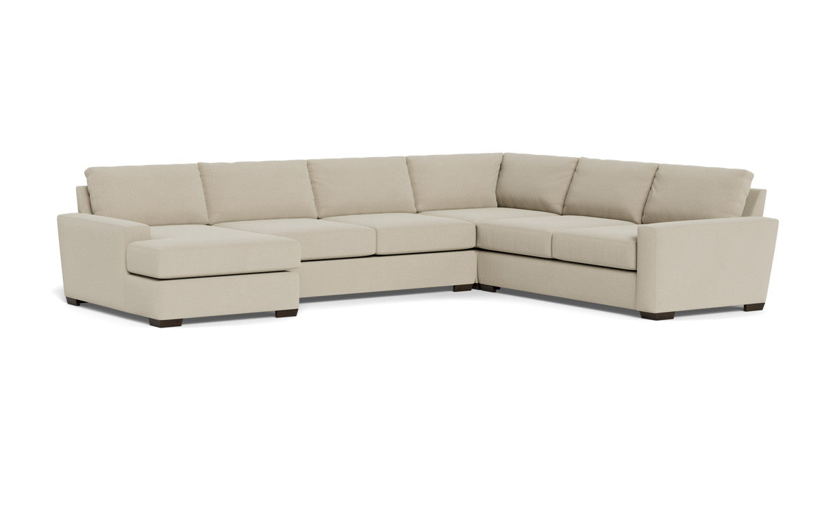 Mas Mesa 162" Deep Corner Sectionals w. Left Chaise - Curious Pearl