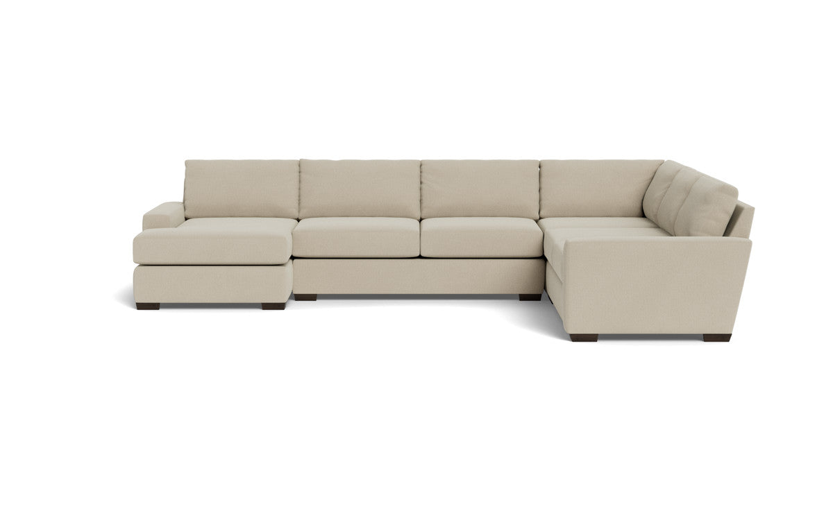 Mas Mesa 162" Deep Corner Sectionals w. Left Chaise - Curious Pearl