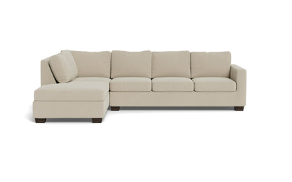 Track 121" Left Chaise Sectional - Curious Pearl