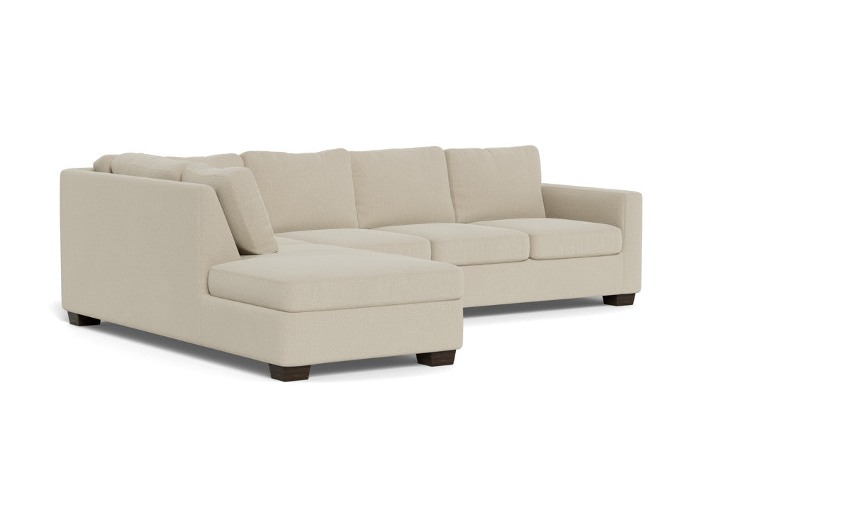 Track 121" Left Chaise Sectional - Curious Pearl