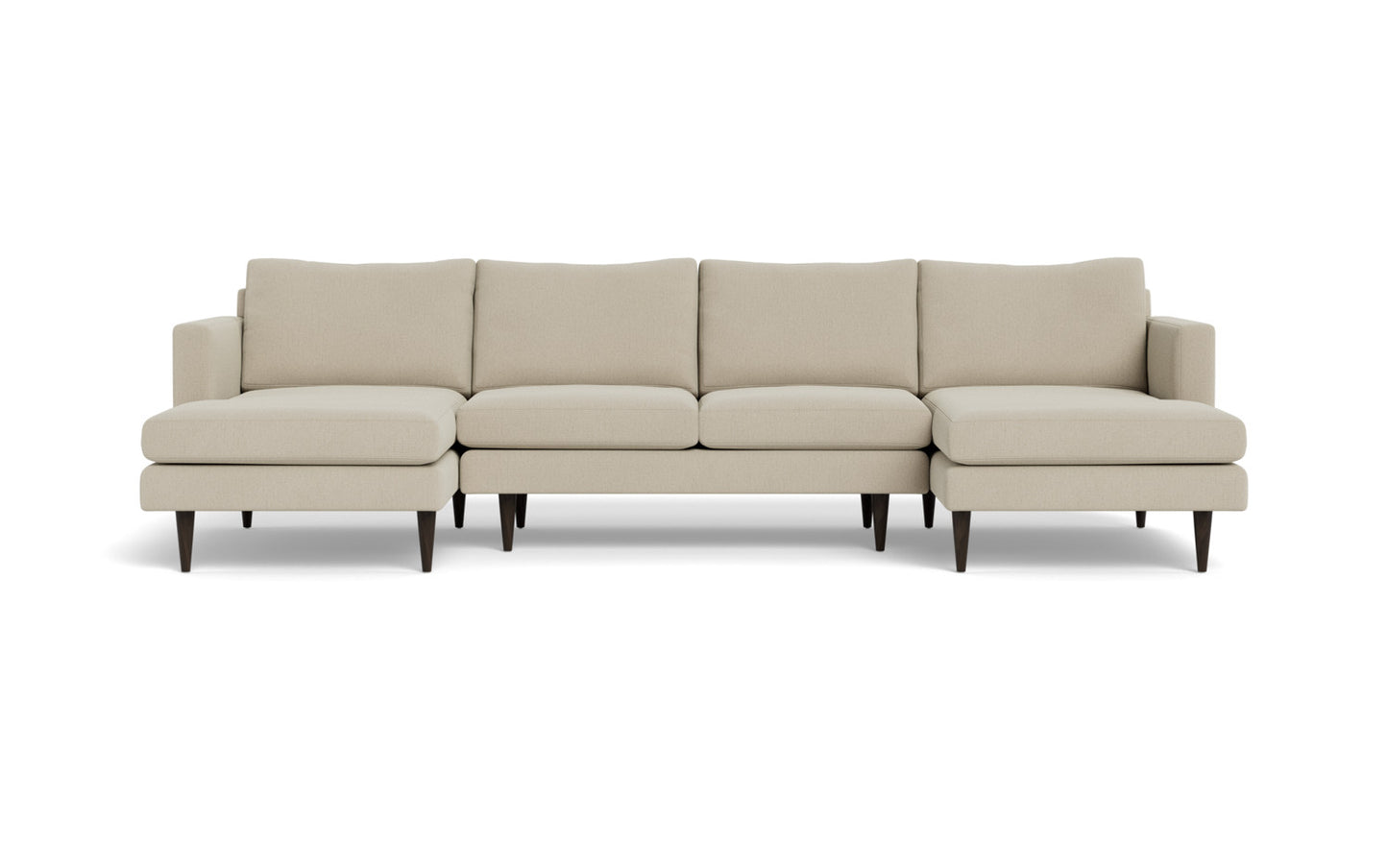 Wallace 126" Untufted Double Chaise U Sectional