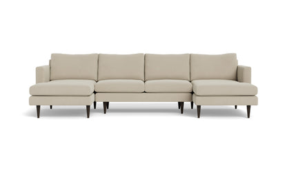 Wallace 126" Untufted Double Chaise U Sectional