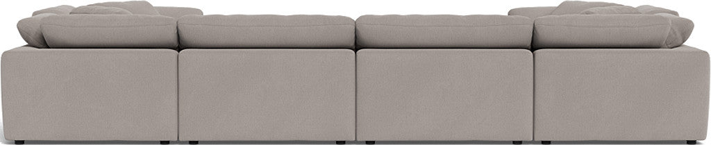 Fluffy 4 Corner U Sectional - Curious Silverpine