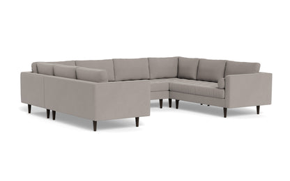 Ladybird 134" U Sectional - Curious Silverpine