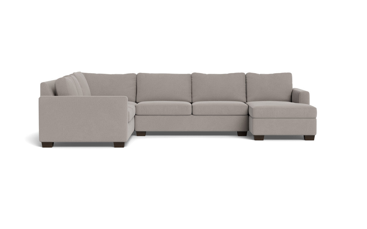 Track 141" Corner Sectionals w. Right Chaise - Curious Silverpine