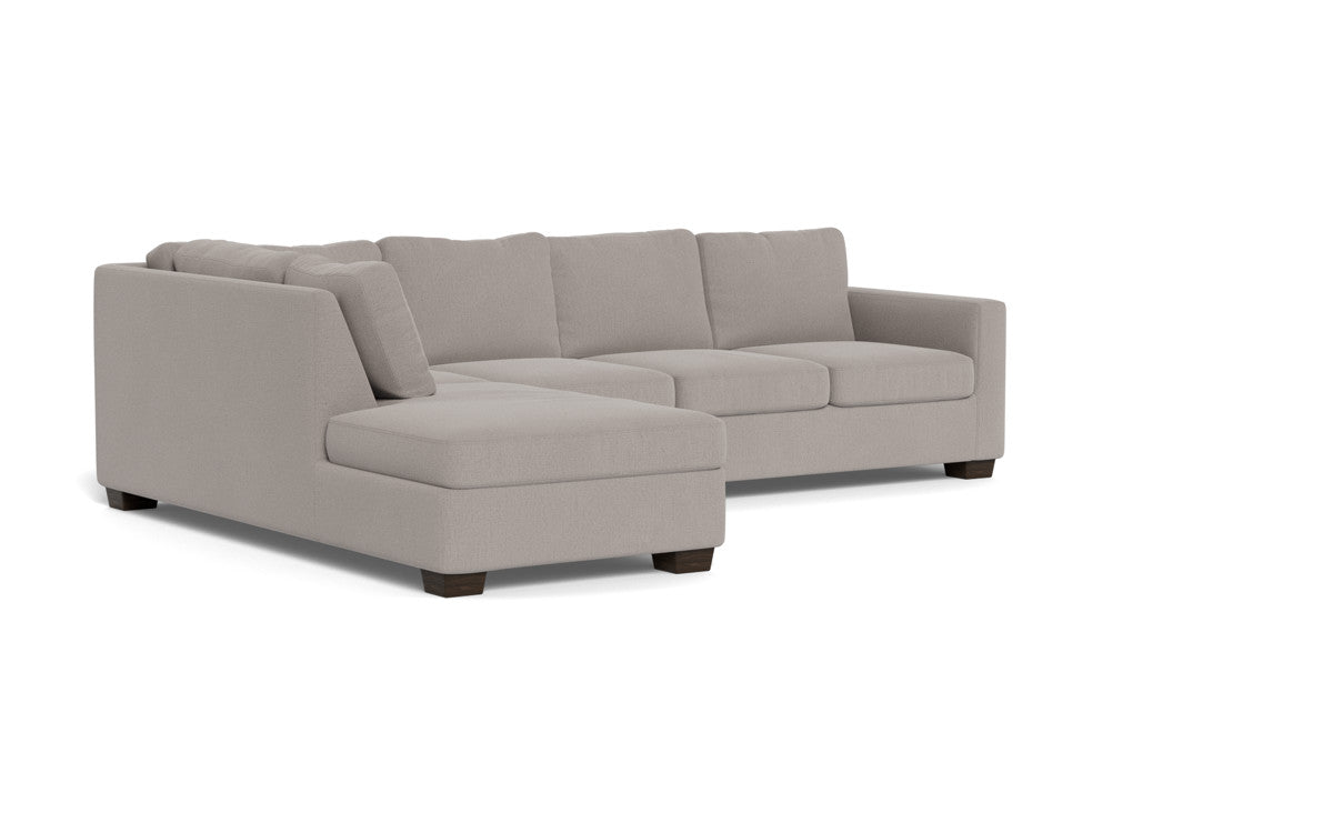 Track 121" Left Chaise Sectional - Curious Silverpine