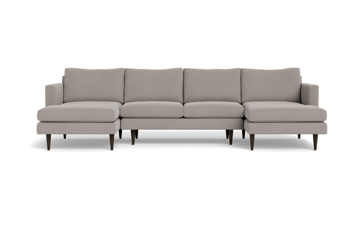Wallace 126" Untufted Double Chaise U Sectional